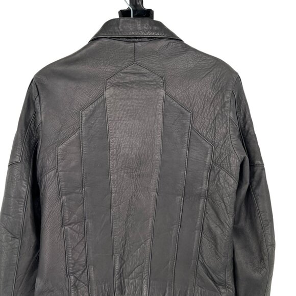 Hideout Vintage Womens Leather Jacket Moto Apparel Black Size 36 - Picture 8 of 16